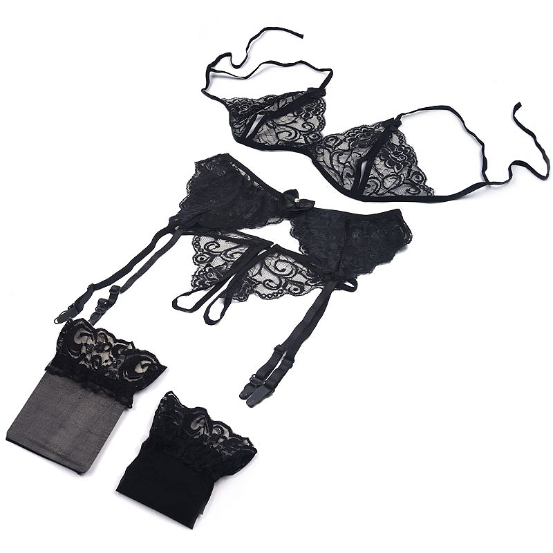 Sheer Mesh Bra - 1 conjunto de lingerie feminina de