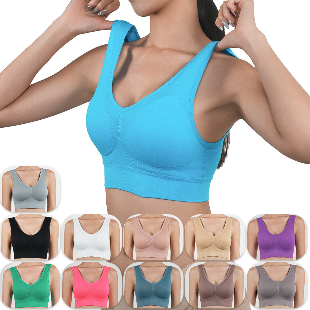 Mastectomy Bra Pocket - Sutiãs femininos push-up para corrida, academia,