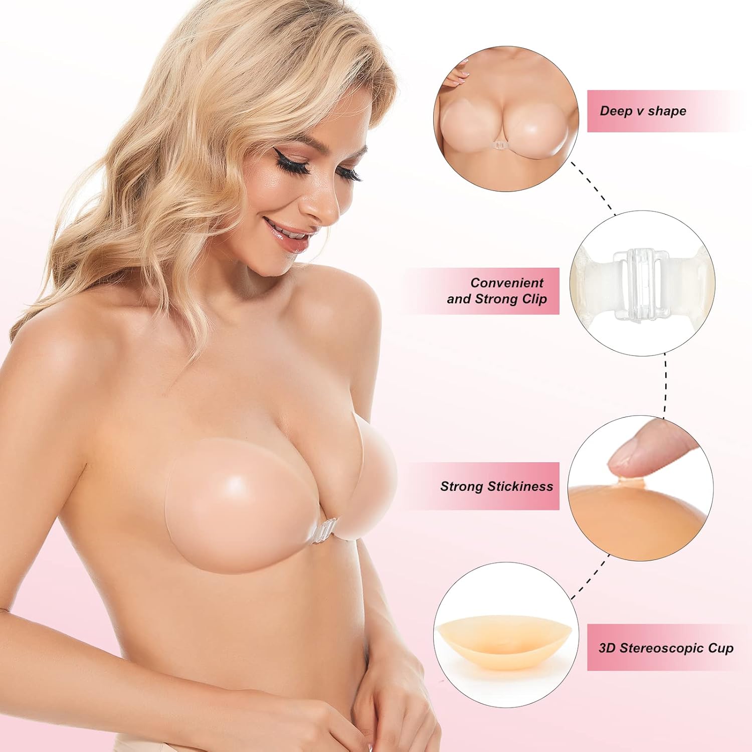 Sutiã Adesivo Push Up Invisíve - Strapless Bra Adhesive avaliação e preço