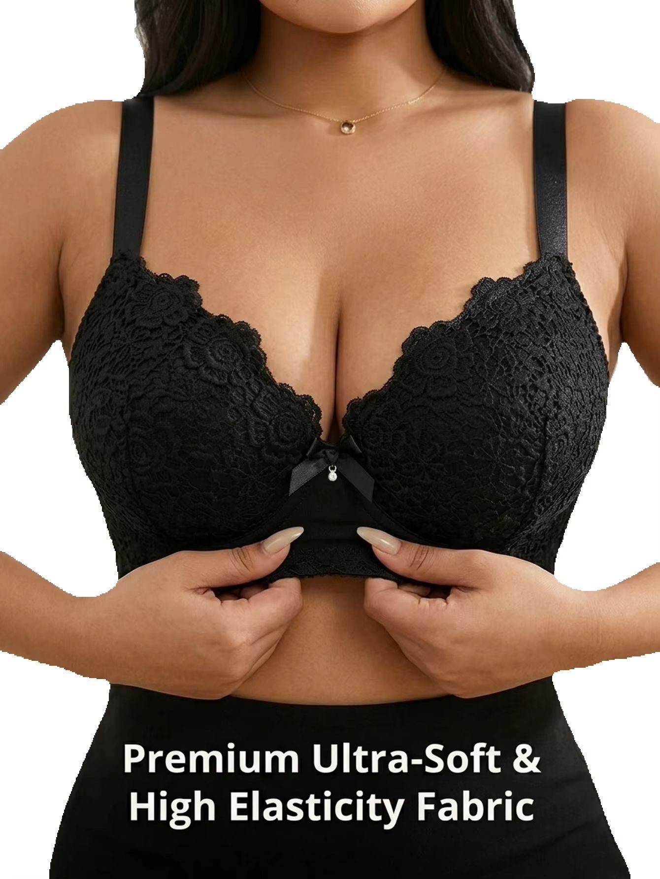 Sutiã Plus Size Floral com Boj - Plunge Bra Push Up avaliação e preço