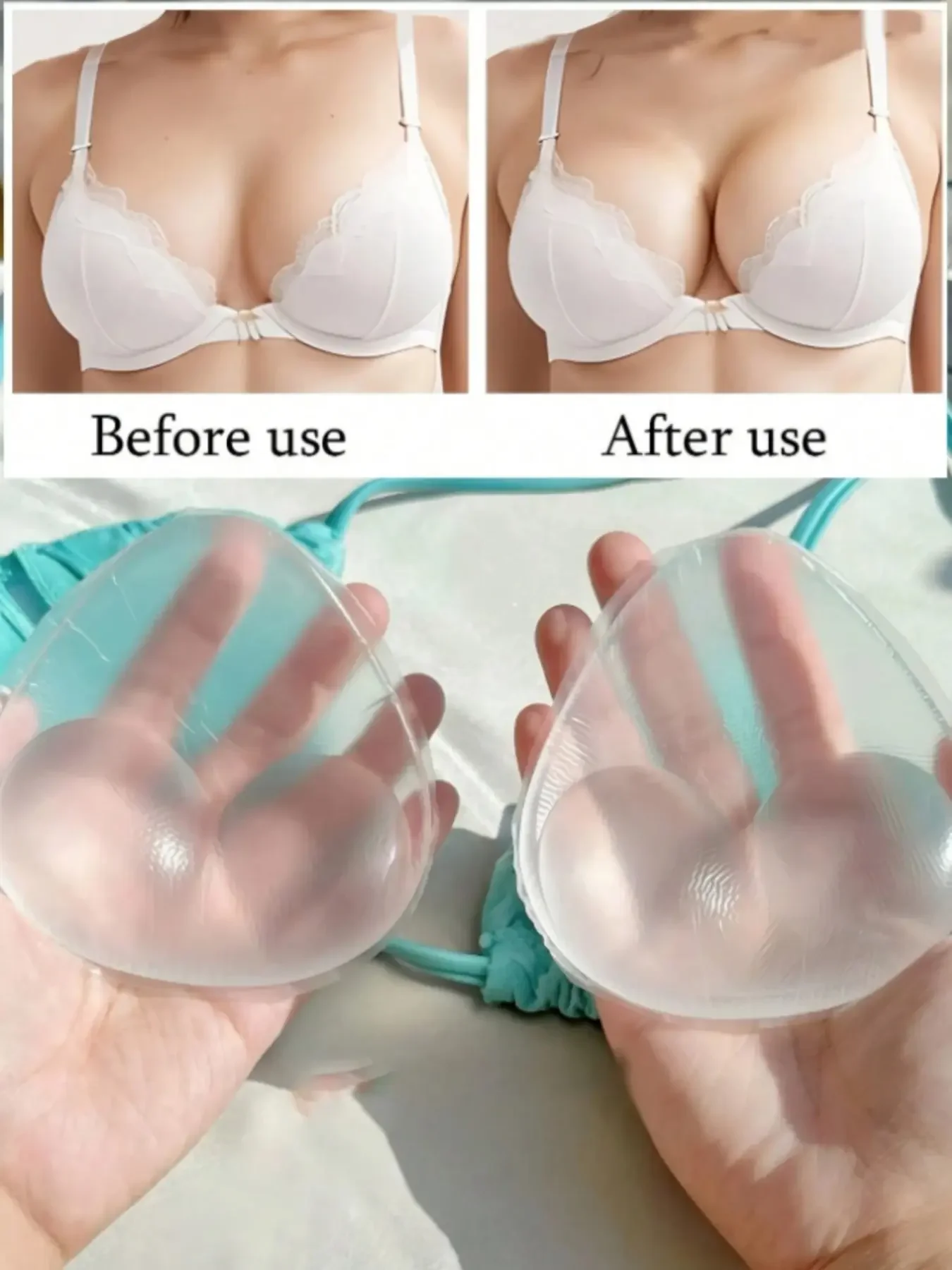 1 Par de Inserções de Silicone - Push Up Bra Silicone avaliação e preço